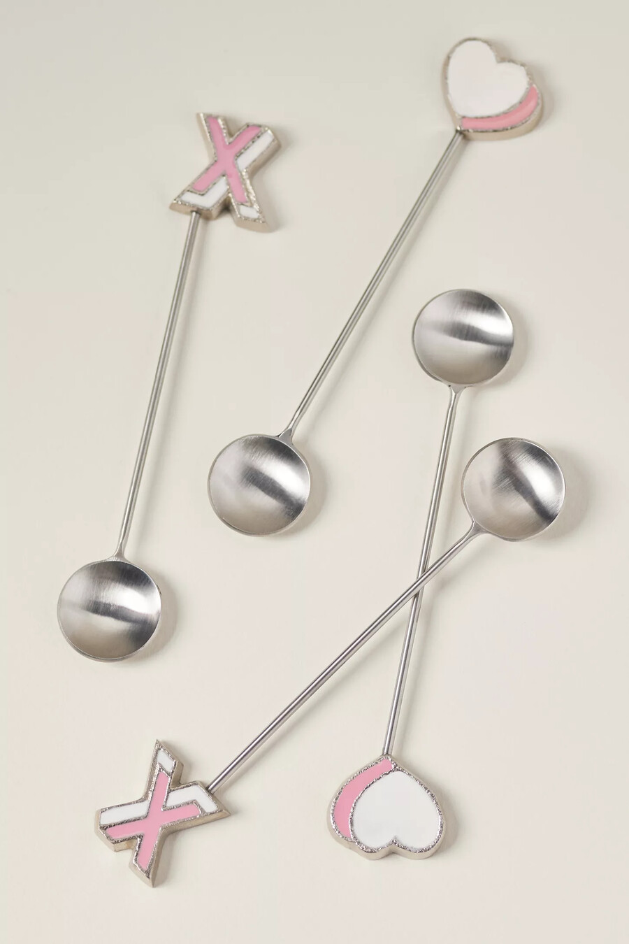 cucharillas de té para san valentín juego de 4