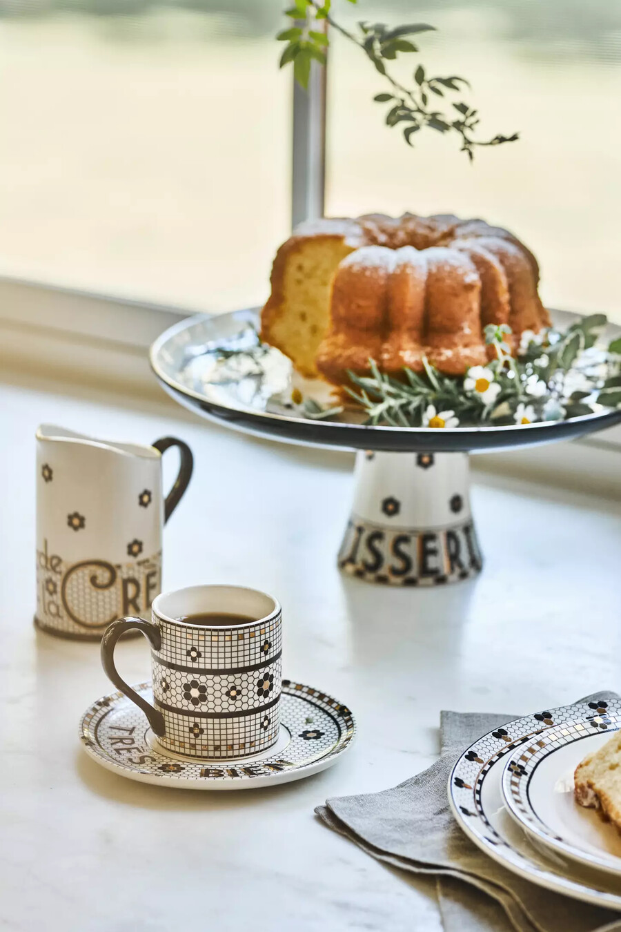 taza y platillo para café expreso bistro tile