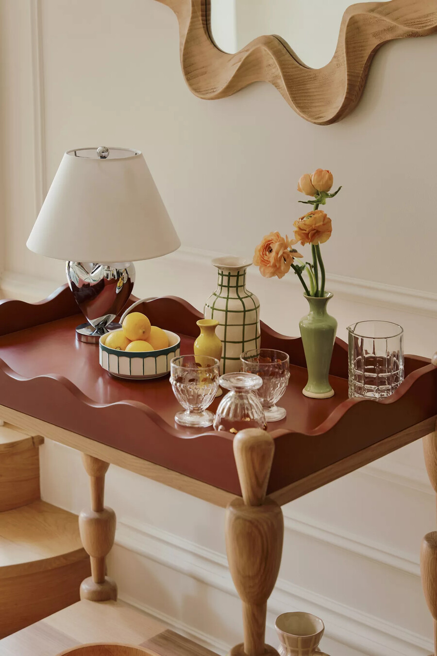 lámpara de mesa de corazón metálico amor