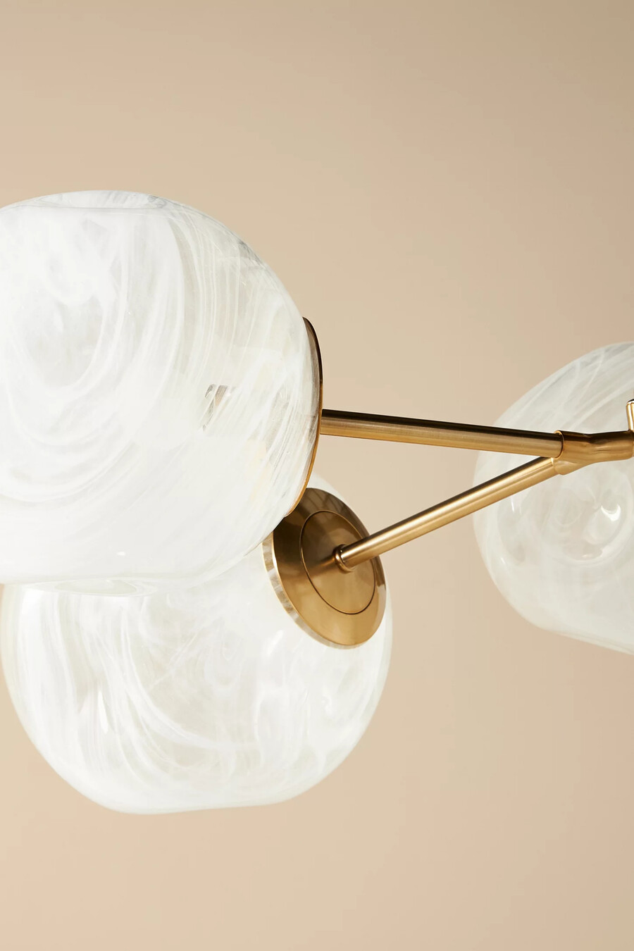 lámpara de techo de cristal con forma de nube