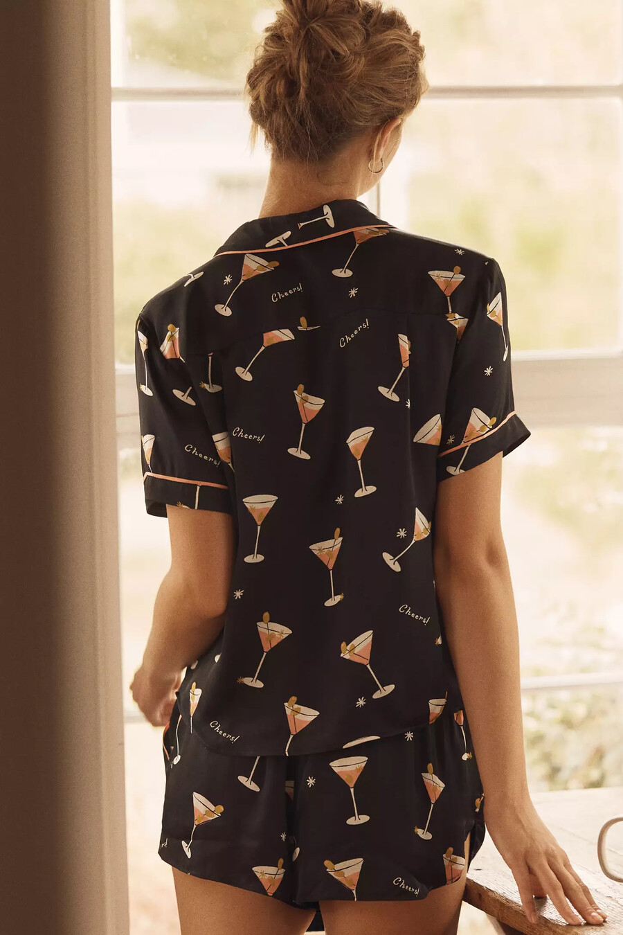 top de pijama con estampado sedoso de anthropologie