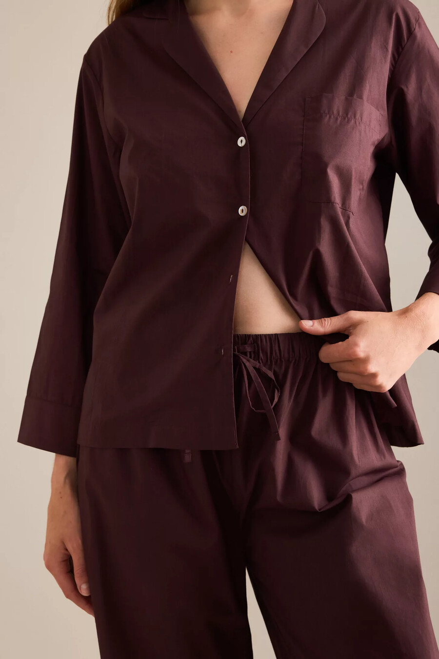 conjunto de pijama largo relajado honna
