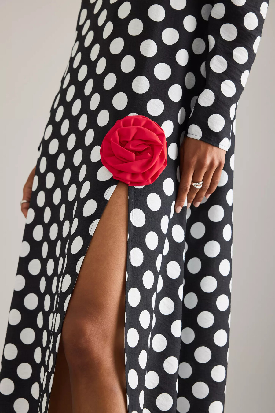vestido largo de lunares sleeper donna