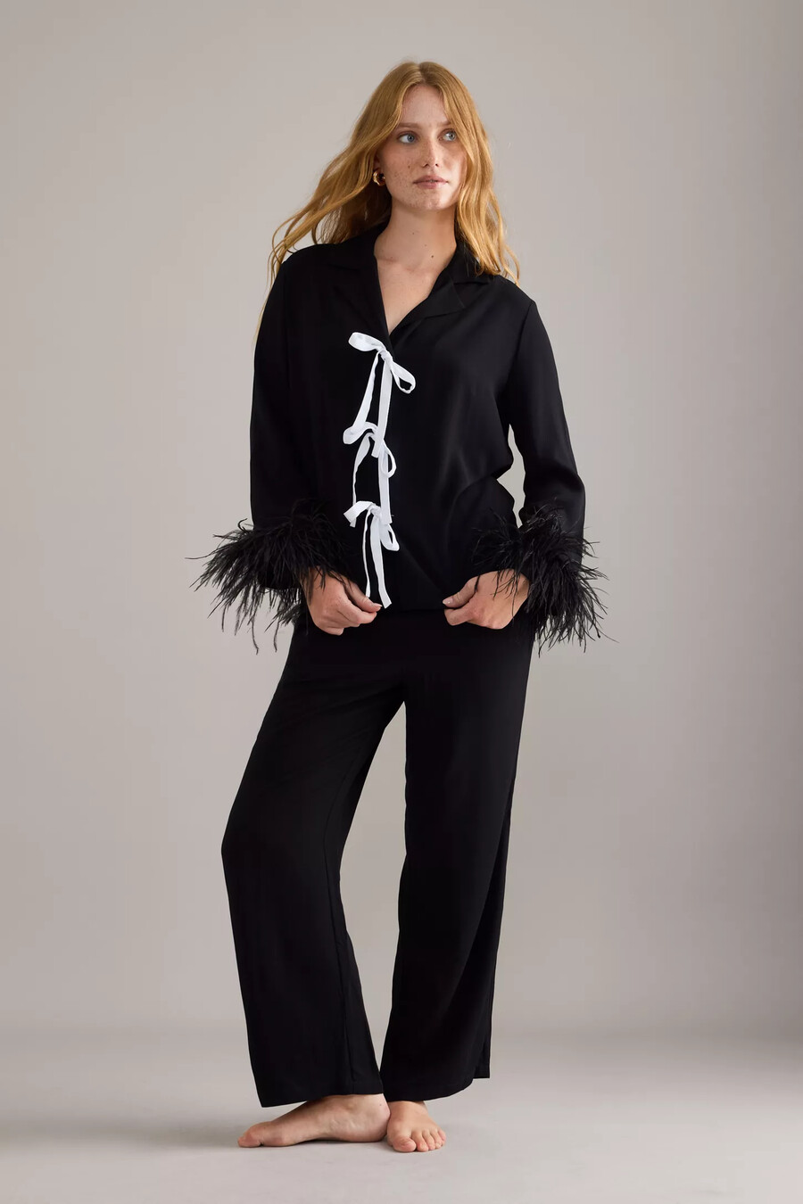 conjunto de pijama largo sleeper bow