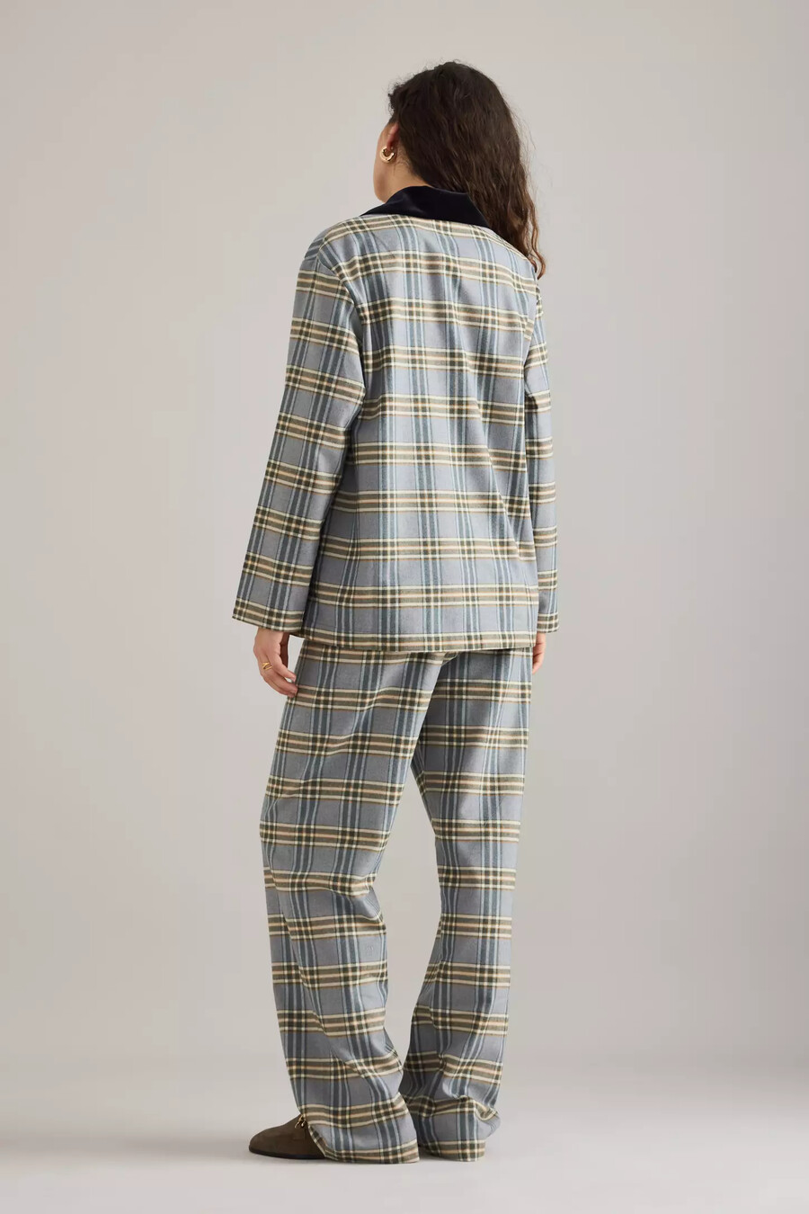 pijama largo de franela a cuadros sleeper