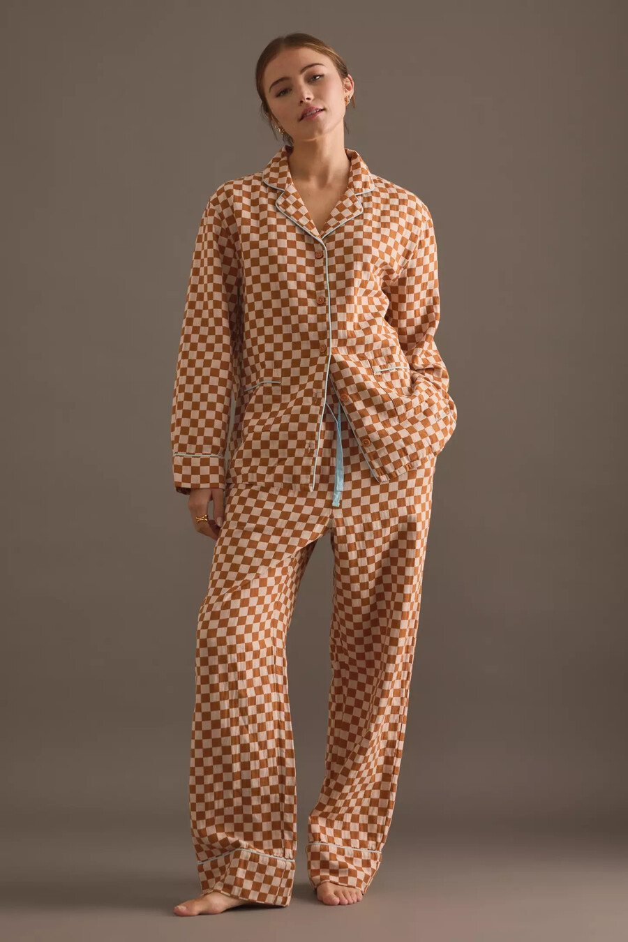 conjunto de pijama de jacquard tbco