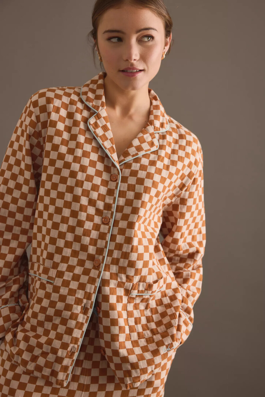 conjunto de pijama de jacquard tbco