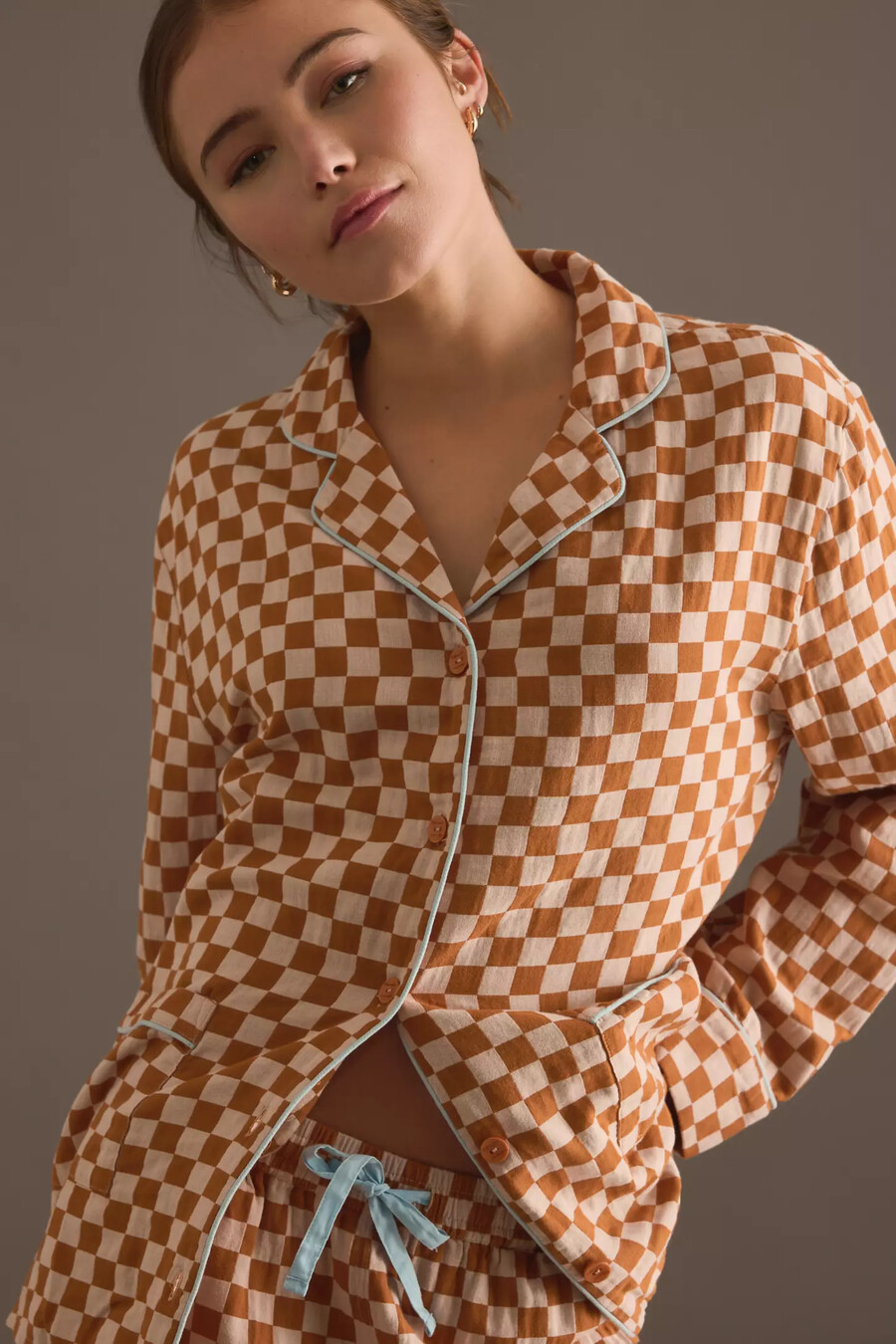 conjunto de pijama de jacquard tbco