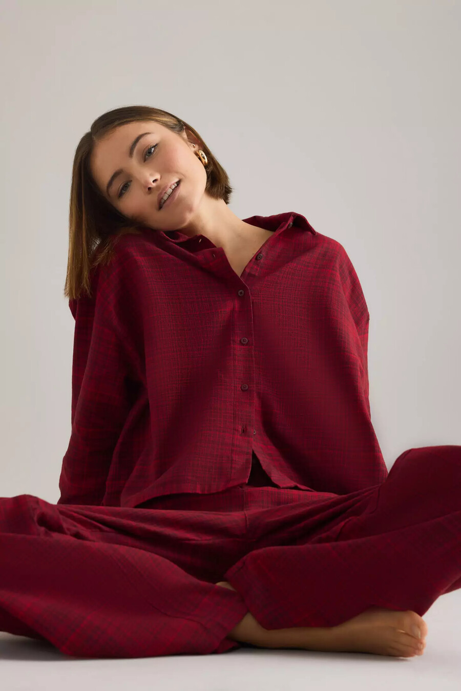 pantalones de franela de calvin klein