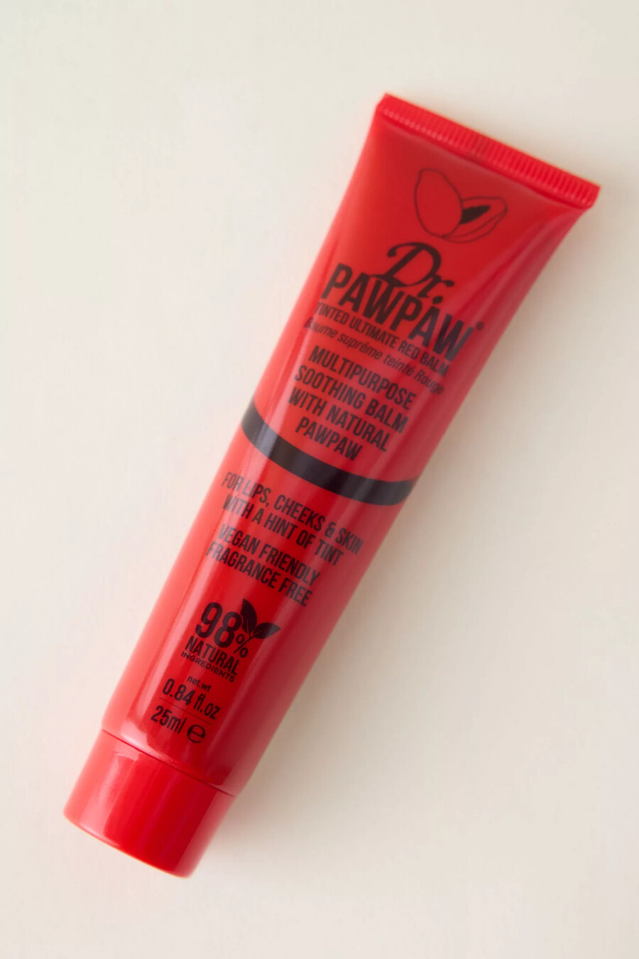 bálsamo labial rojo definitivo con color dr. paw paw
