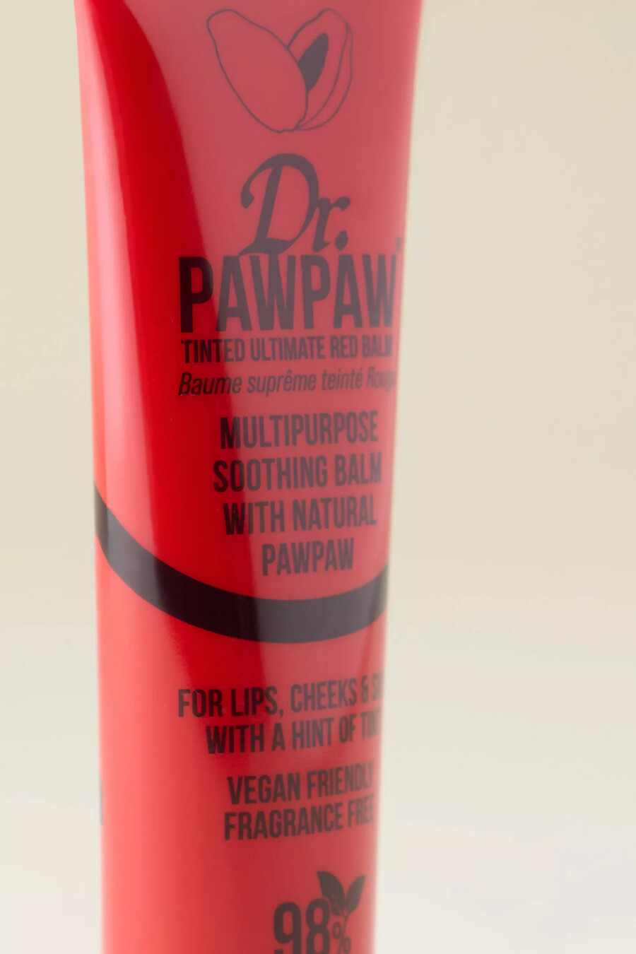 bálsamo labial rojo definitivo con color dr. paw paw