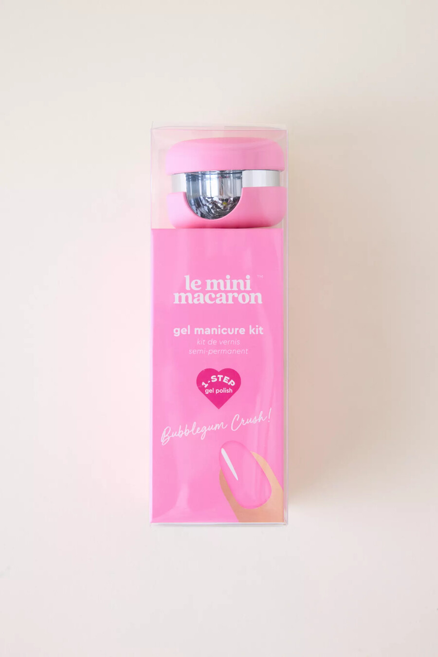 kit de manicura en gel le mini macaron bubblegum crush
