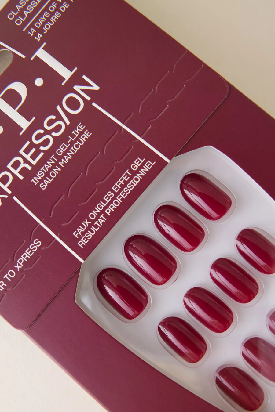 uñas postizas opi xpresson efecto gel manicura de salón - vino de málaga