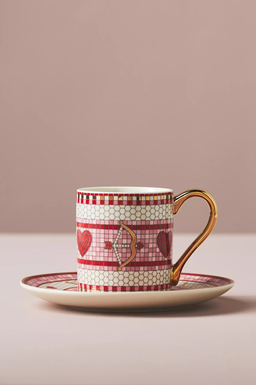 taza y platillo para espresso valentine bistro tile
