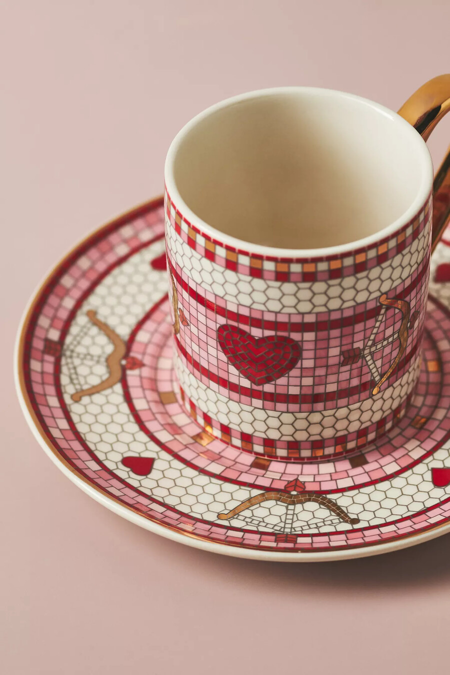 taza y platillo para espresso valentine bistro tile