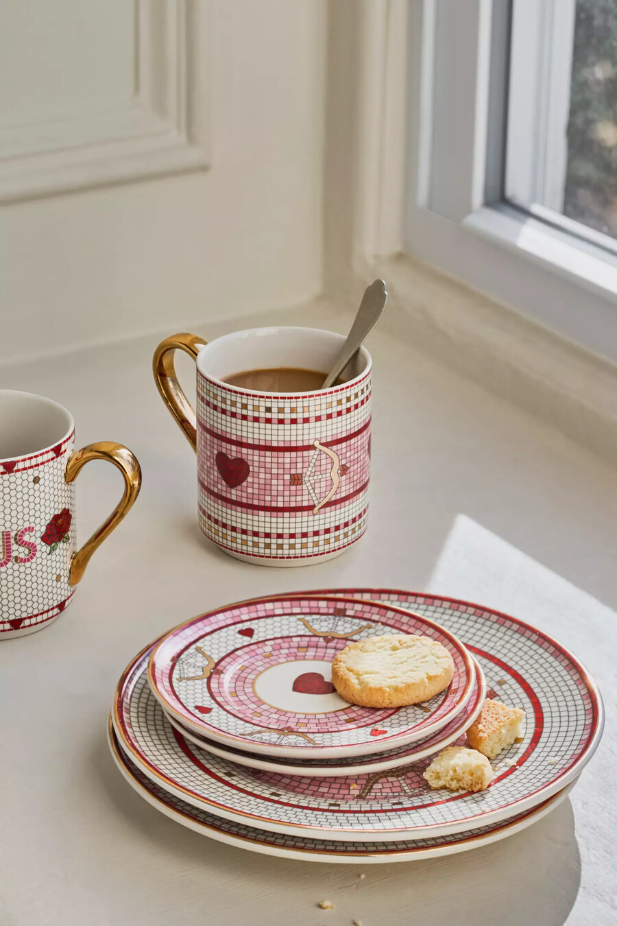 taza de gres bistro tile edición love