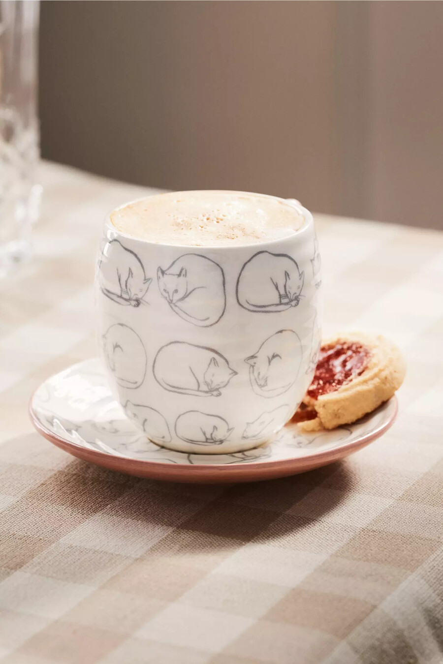 taza y platillo para espresso de cerámica leah reena goren