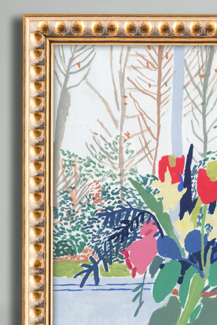 arte de pared con flores de primavera