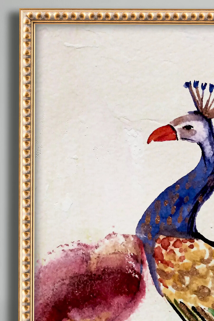 arte de pared de pavo real
