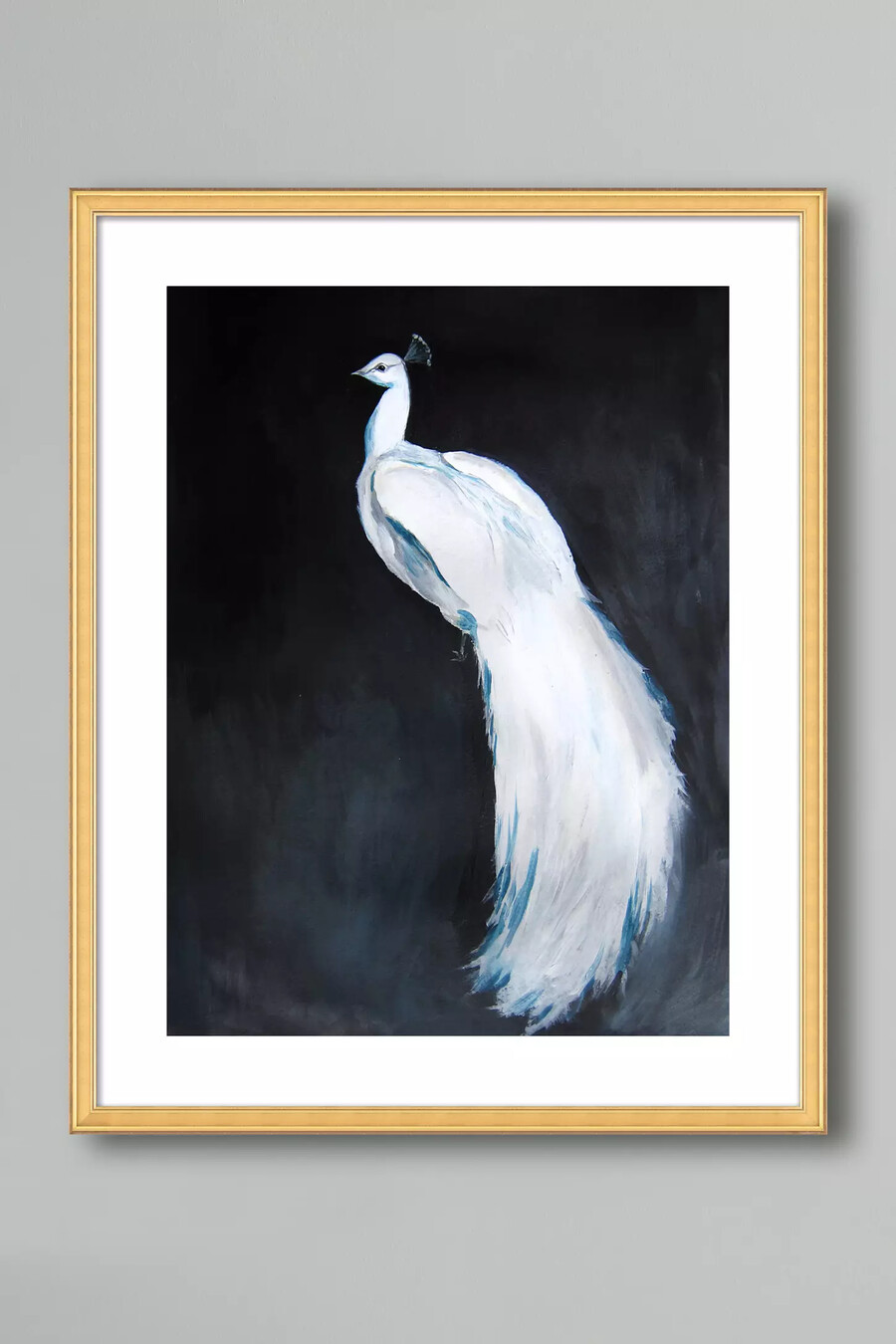 arte de pared white peacock ii