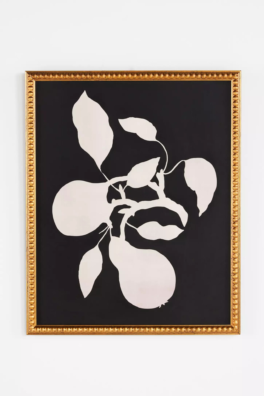 arte de pared en blanco y negro con peras