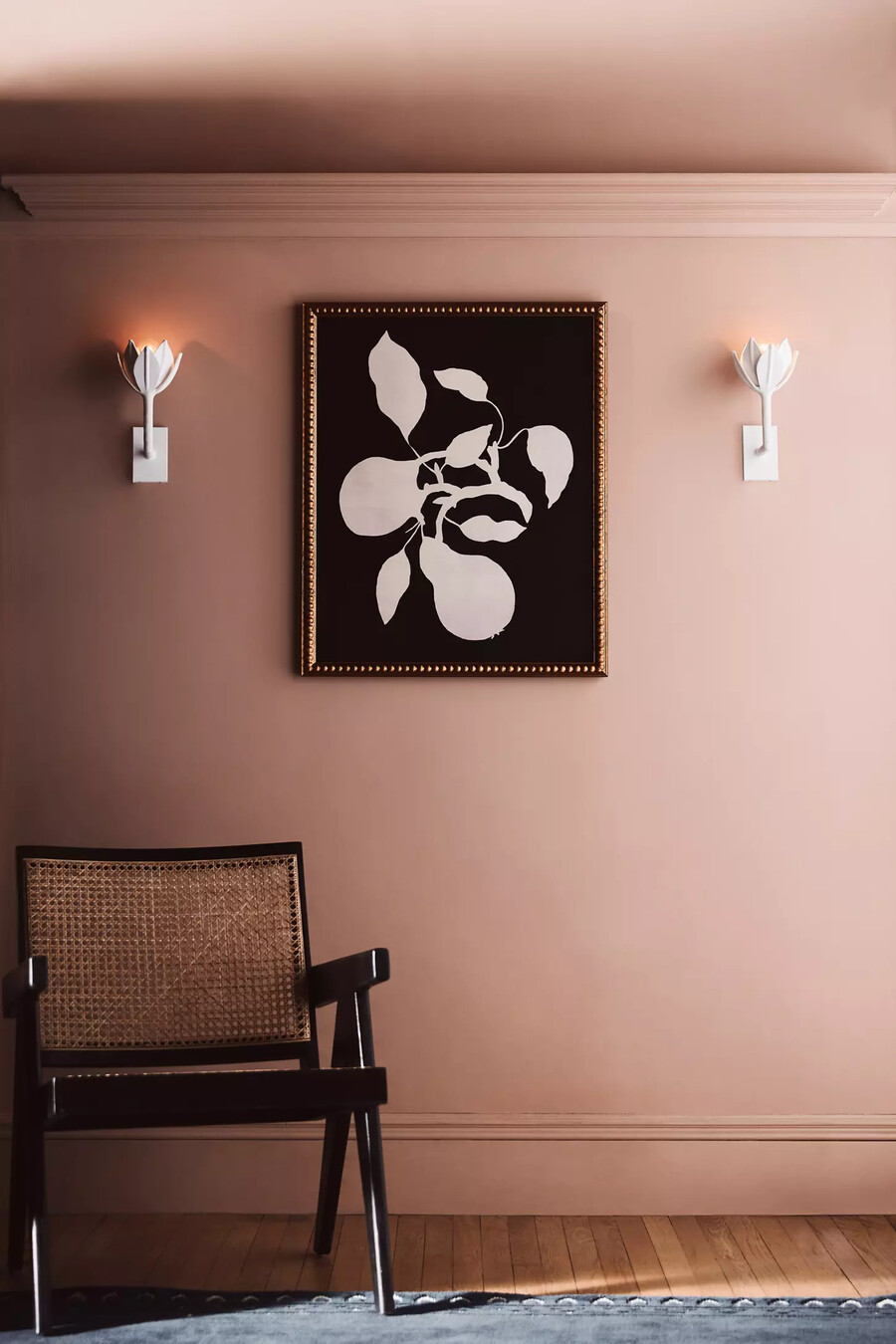 arte de pared en blanco y negro con peras