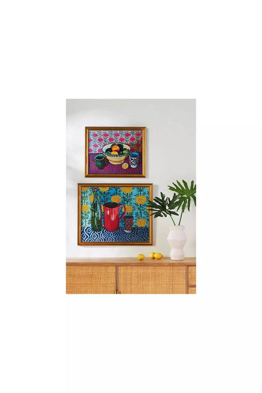 arte mural de naranjas y aguacates