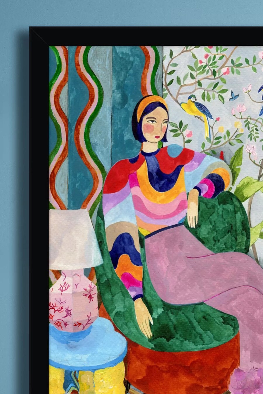 mujer sentada 2 de sharan ranshi wall art