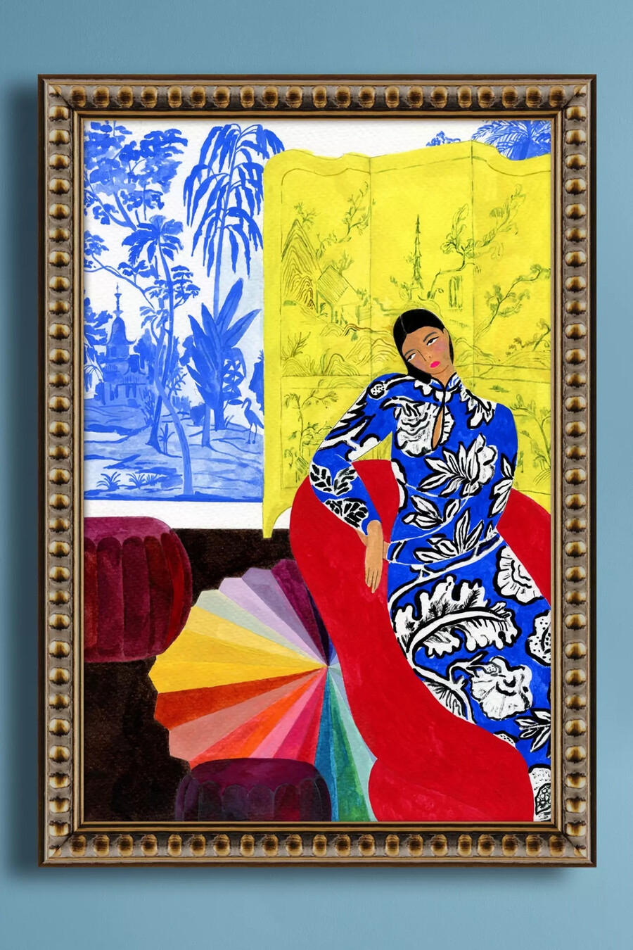 mujer sentada 5 de sharan ranshi wall art