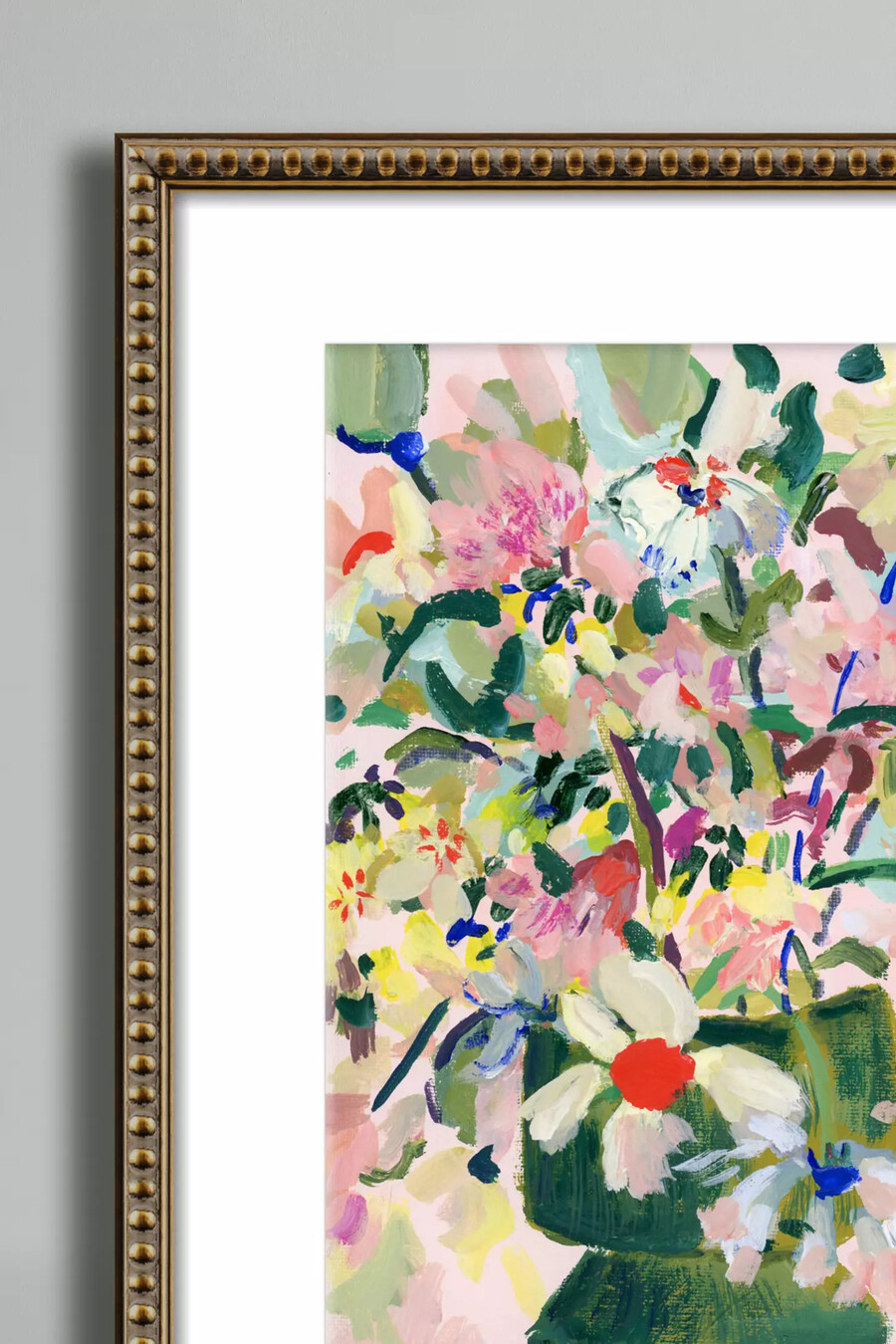 flores silvestres en jarrón verde n.º 1 de kt smail wall art