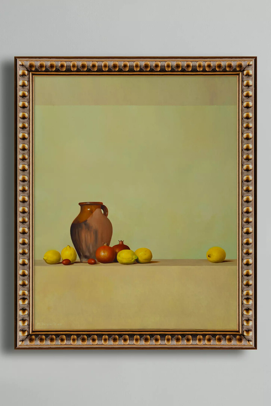 naturaleza con puchero y limones de ildefonso martín burguillo wall art