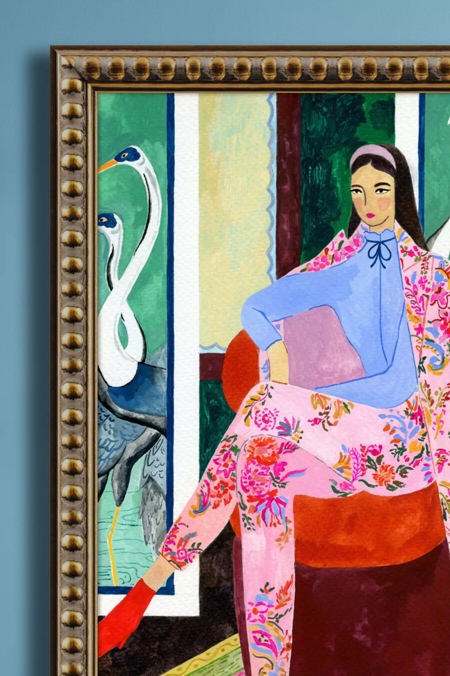 dama sentada 3 de sharan ranshi wall art