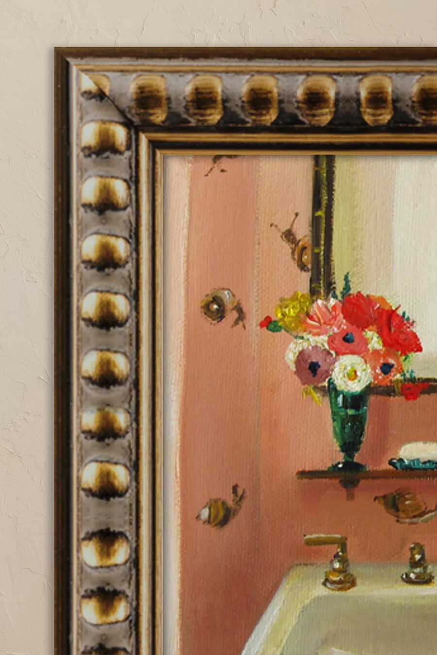 arte de pared enmarcado caracoles de janet hill