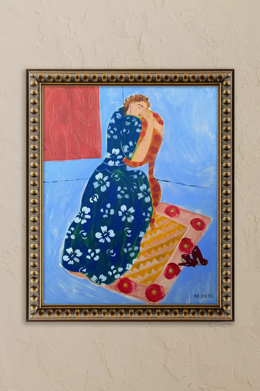 y empieza a correr por mi mente de naomi munuo arte de pared enmarcado