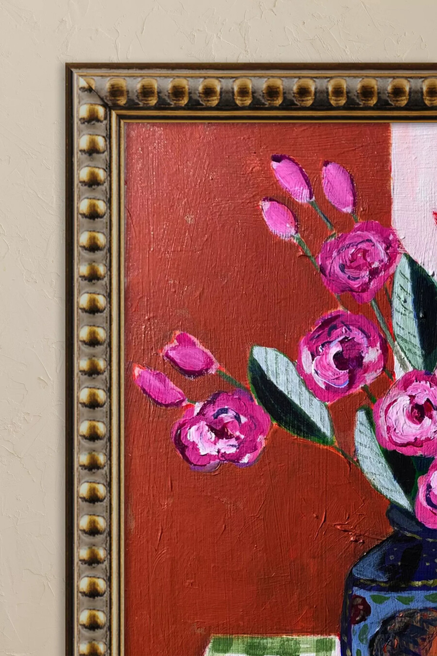 arte de pared enmarcado bouquet yoji de naomi munuo