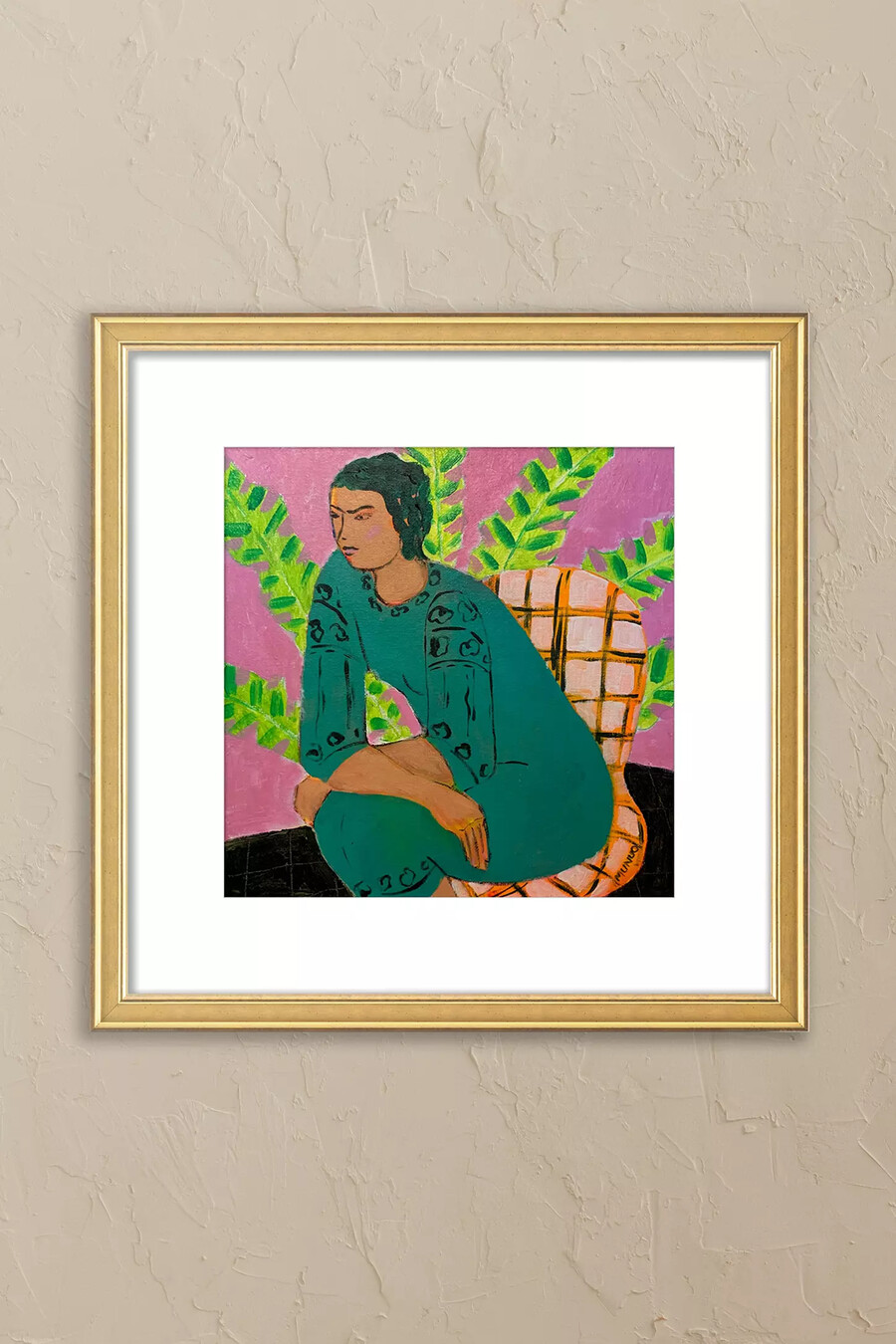 susurros bajo cielos rosados de naomi munuo arte de pared enmarcado
