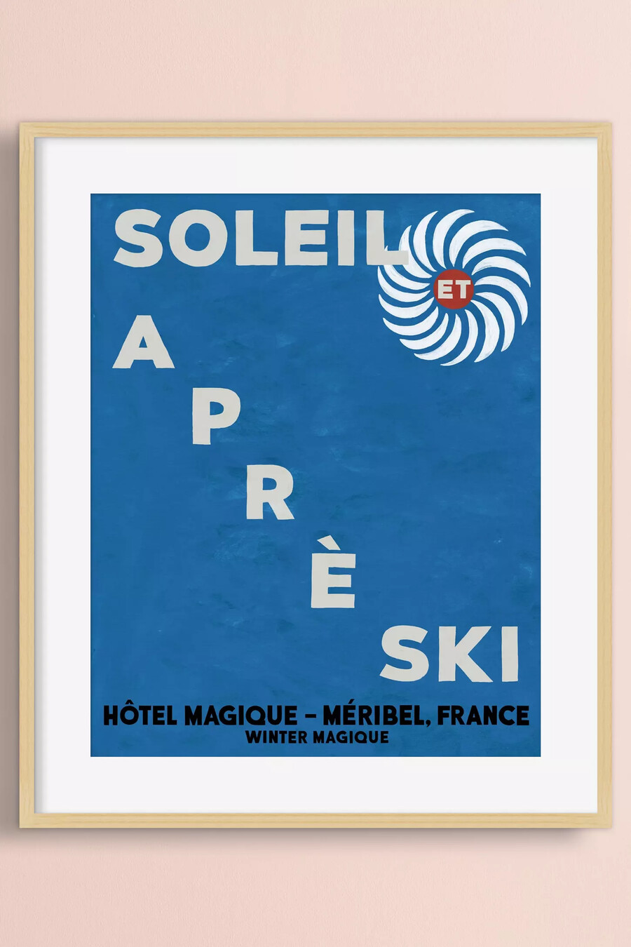 arte de pared enmarcado soleil et après-ski