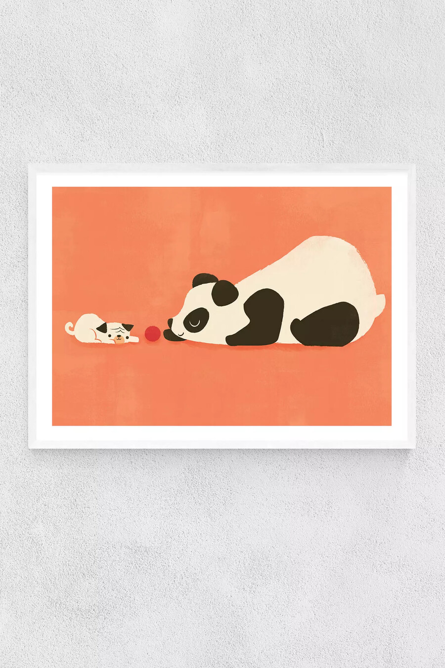 arte de pared de pug y panda