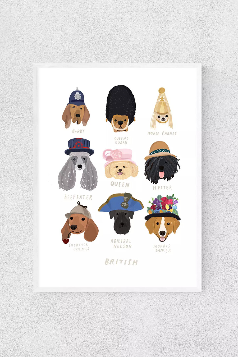 arte mural de perros británicos