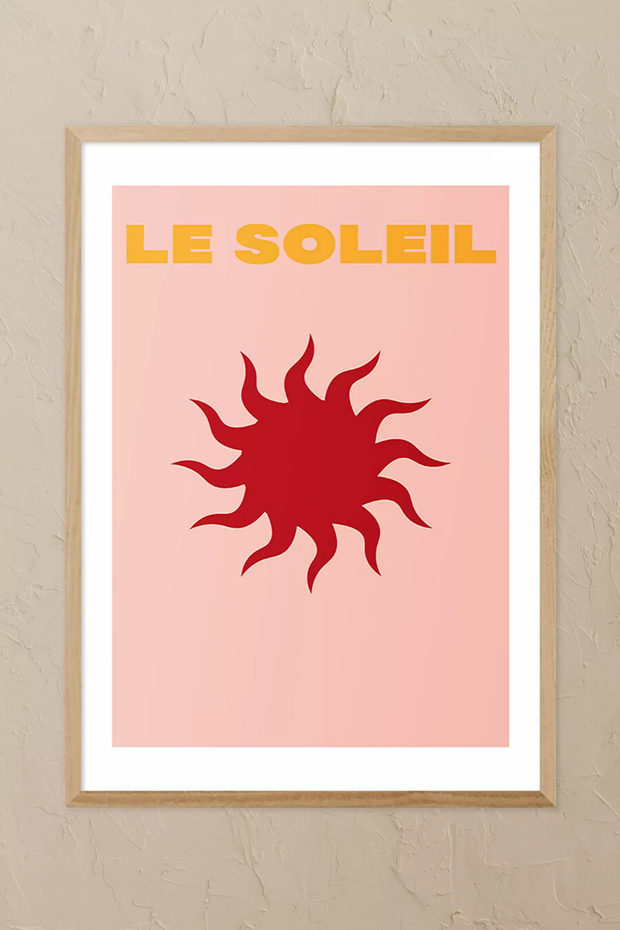 impresión artística de pared enmarcada en roble le soleil de east end prints