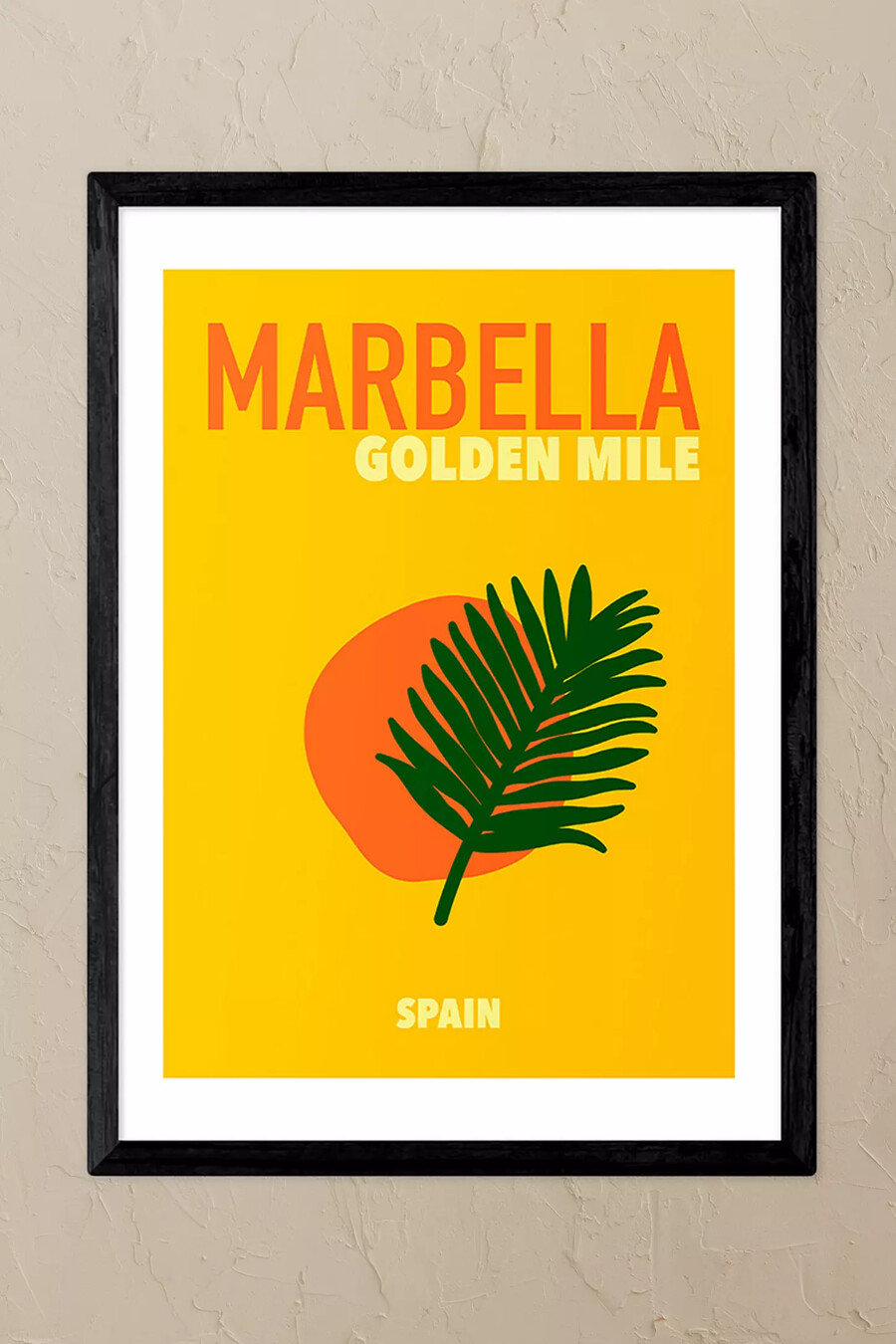 impresión artística enmarcada en negro de east end prints marbella costa dorada españa