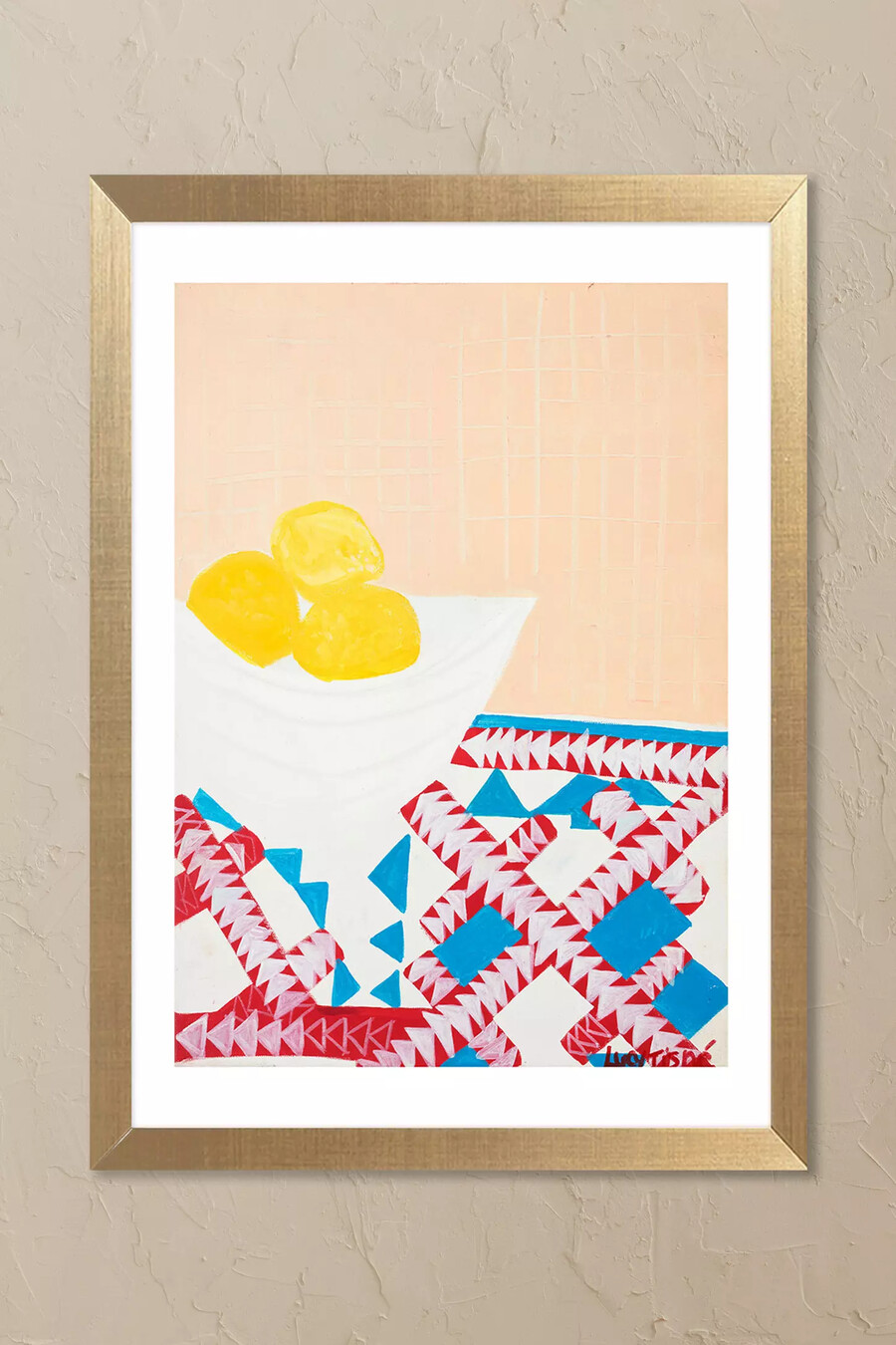 impresión artística de pared con forma de tazón de limón de east end prints