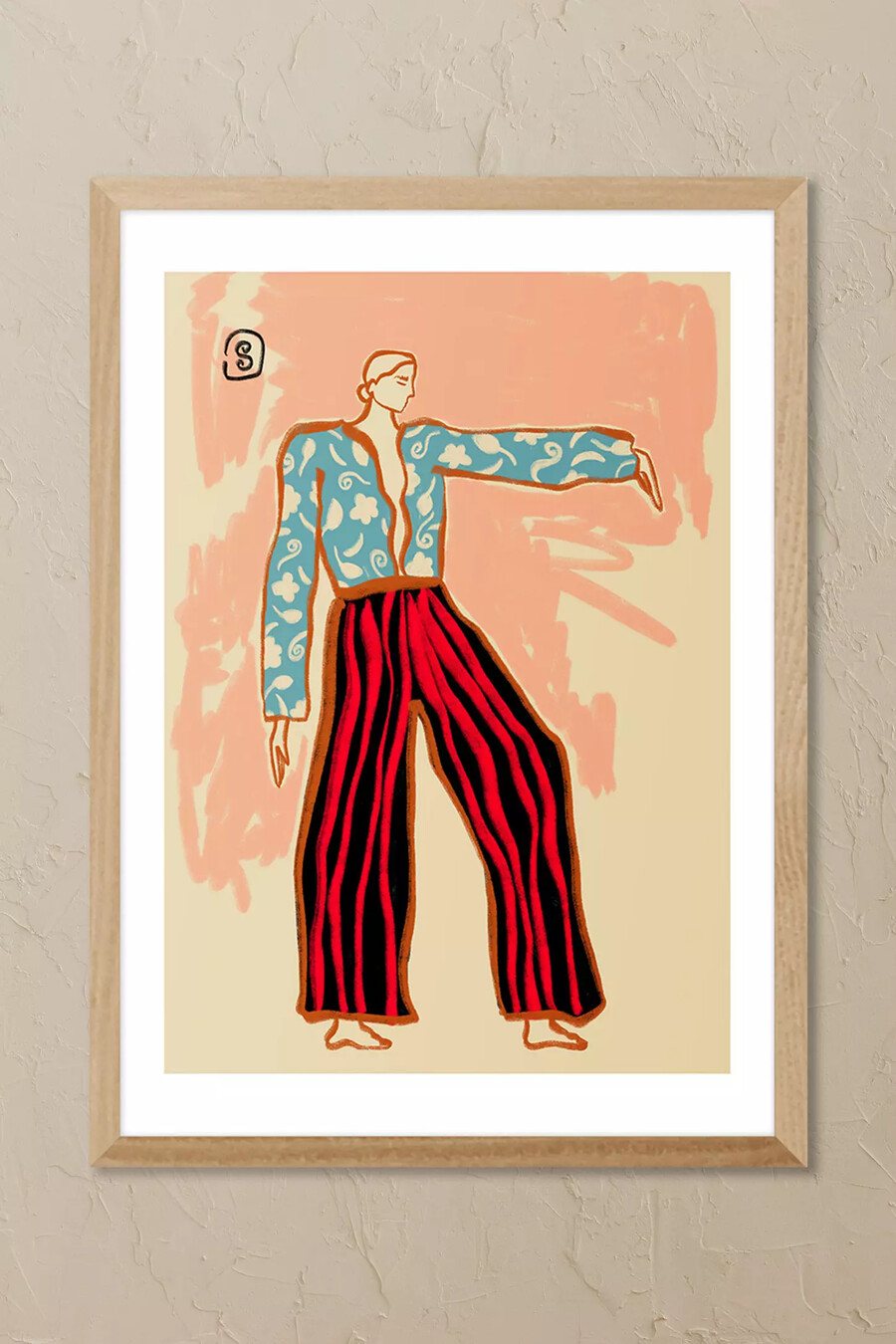 arte de pared enmarcado con baile de año nuevo de east end prints