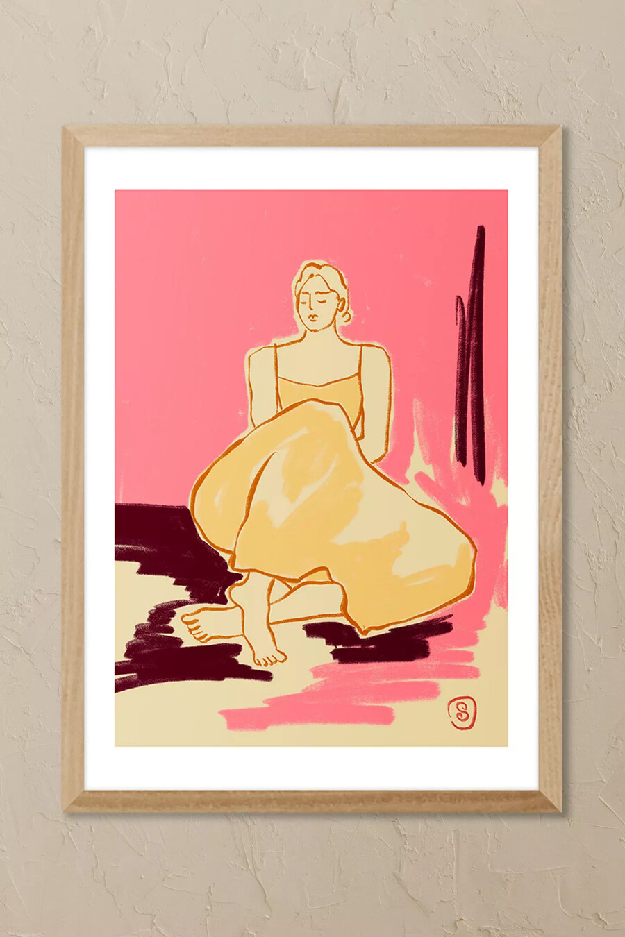arte de pared enmarcado pink dream de east end prints