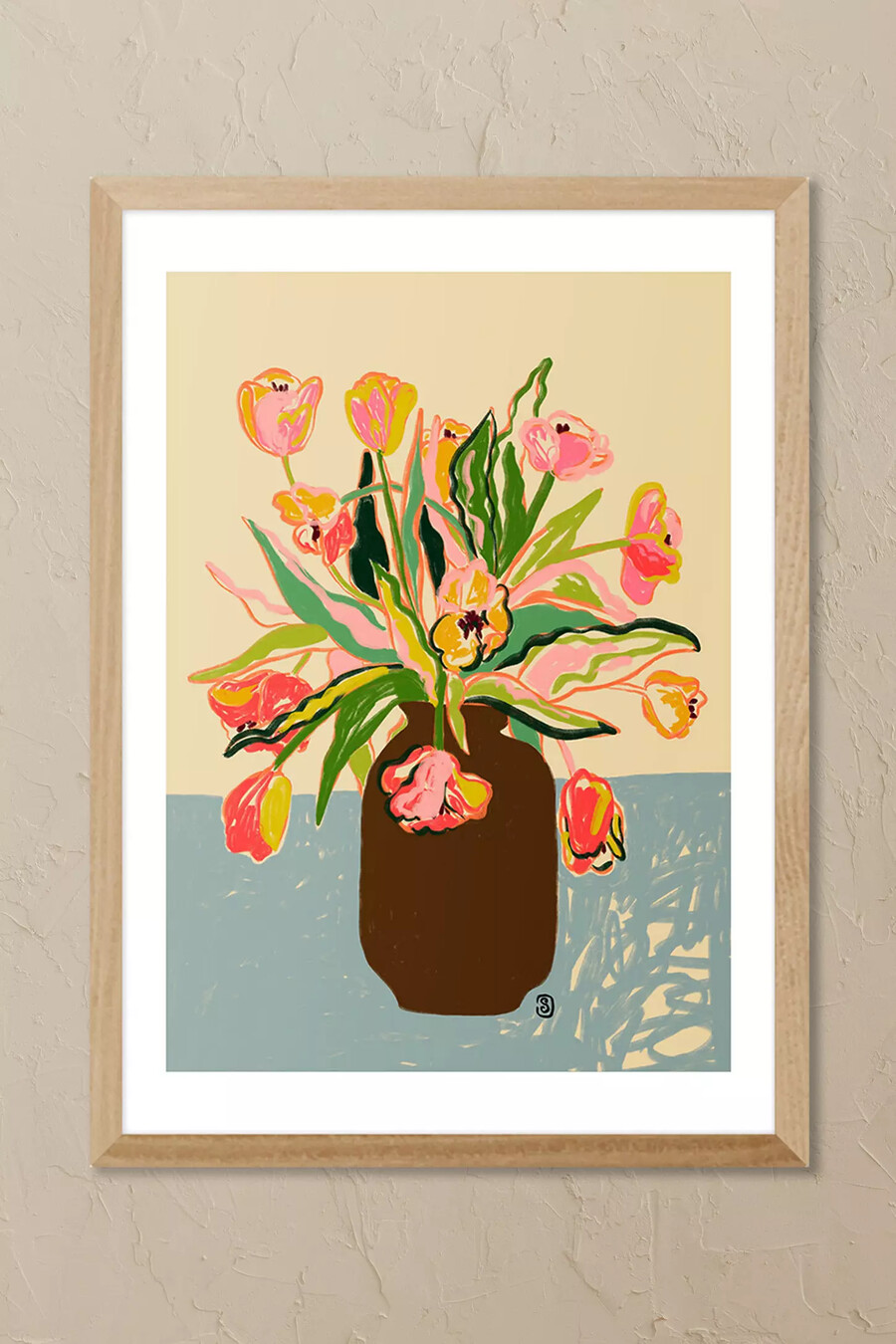 impresión artística de pared enmarcada con tulipanes de east end prints