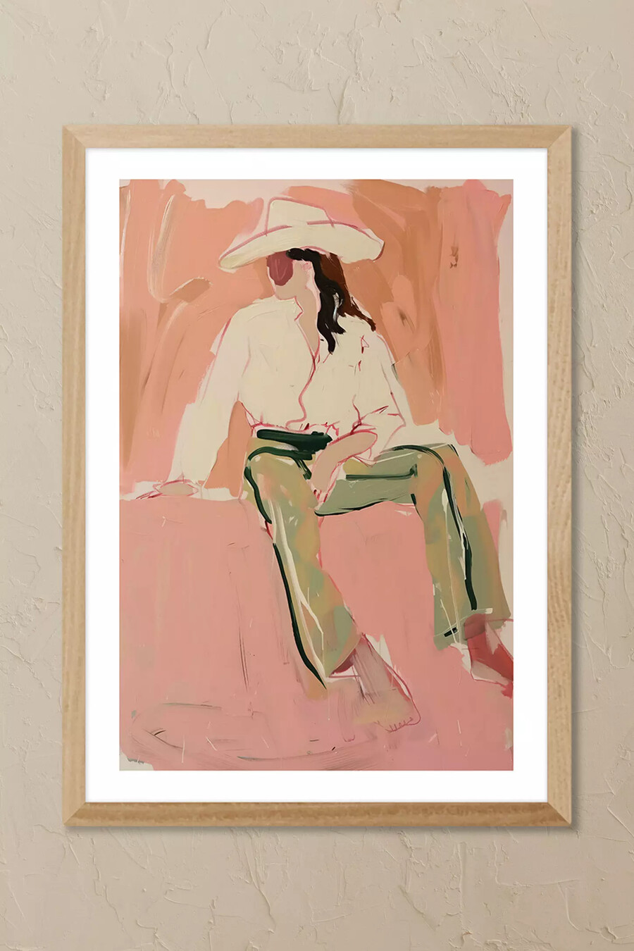 arte de pared enmarcado de vaquera de east end prints
