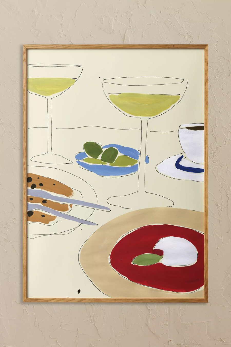 arte de pared enmarcado martini break de sia marche