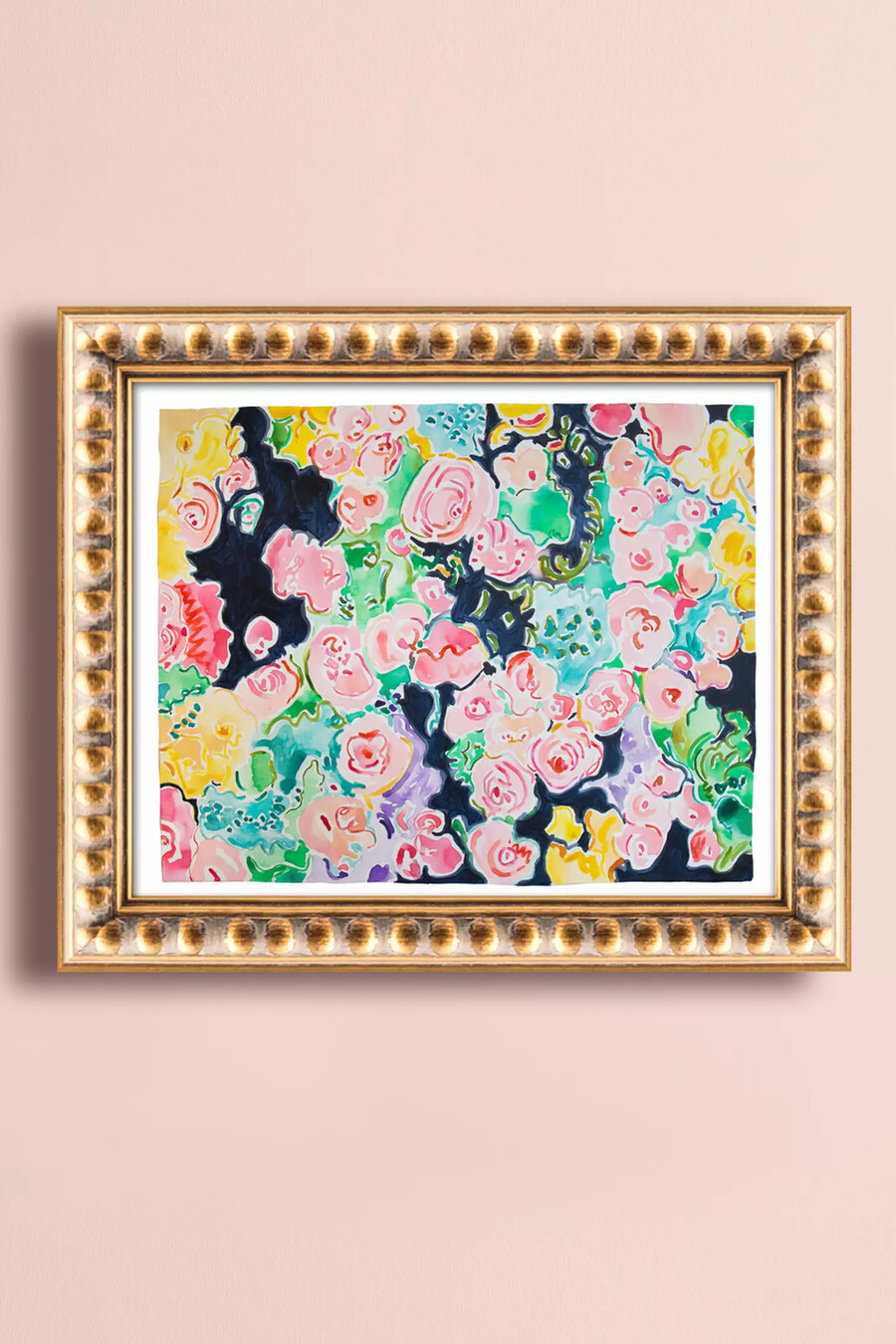 arte de pared con confeti floral