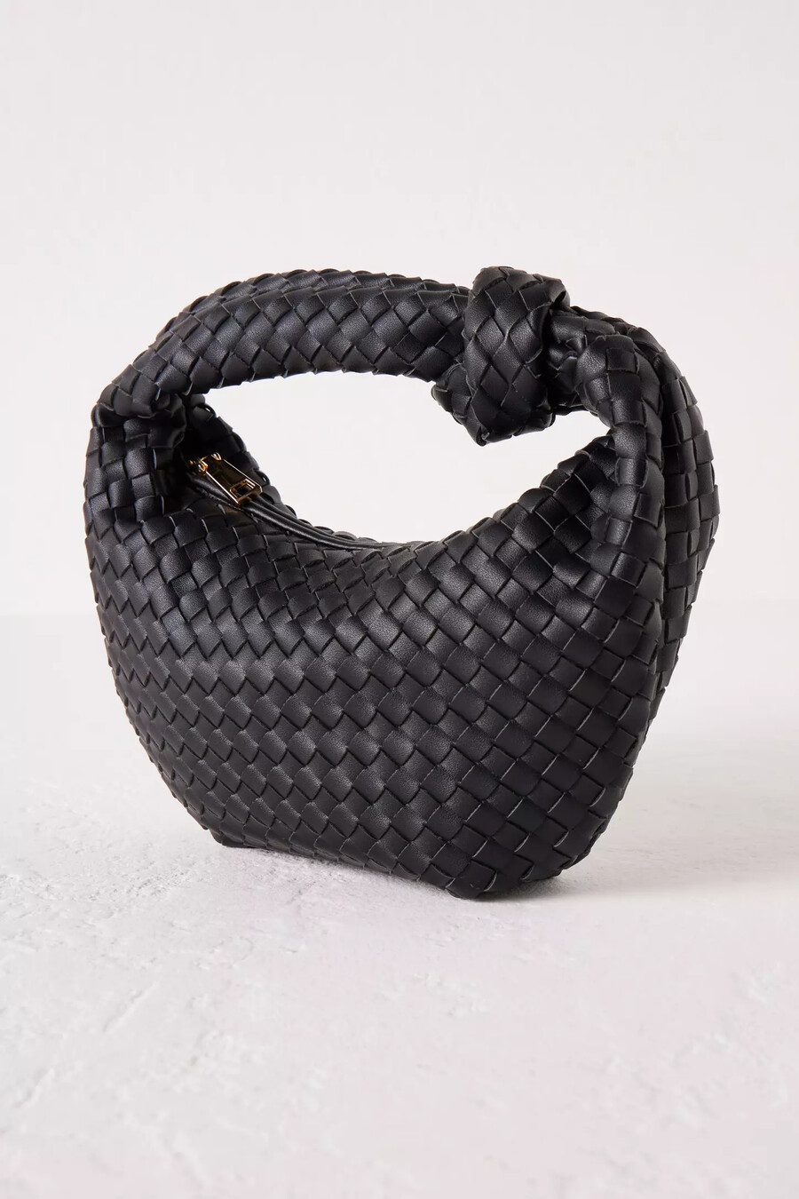 bolso de hombro tejido de piel sintética larissa de melie bianco