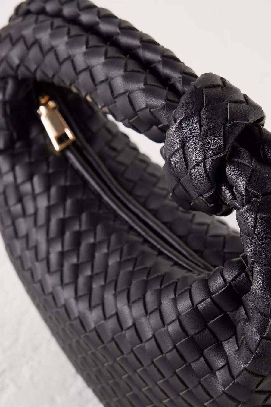 bolso de hombro tejido de piel sintética larissa de melie bianco
